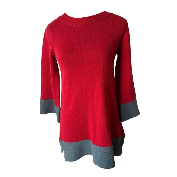 Claudia Nicole 100% Cashmere Two-Toned Sweater - Picture 1 of 4